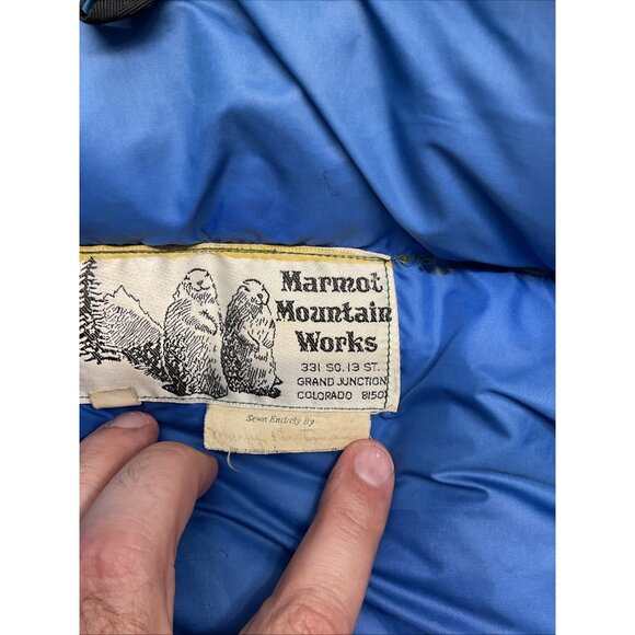 *RARE* Vintage 1970s Marmot Mountain Works Puffer Down Jacket L One person sewn‎ - Picture 4 of 12
